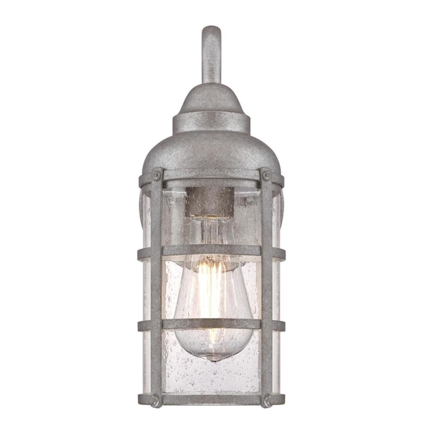 Westinghouse Fixture Wall Outdoor 60W Rezner Galvanized Stl Cage Clear Seeded Glass 6357700 - main